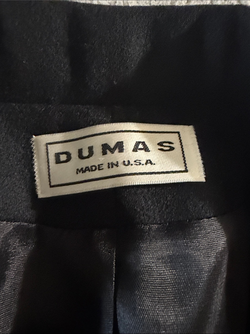Dumas Wool Classic Black Boxy Single-Button Tailored Blazer 14/16 - Picture 2 of 7